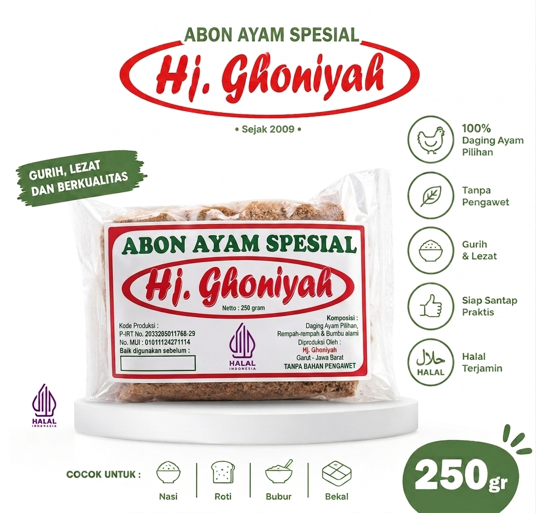 abon ayam spesial hj ghoniyah rasa original